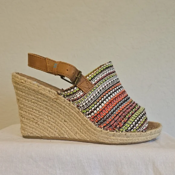 Toms Multicolor Woven Espadrille Wedges - Picture 10 of 15